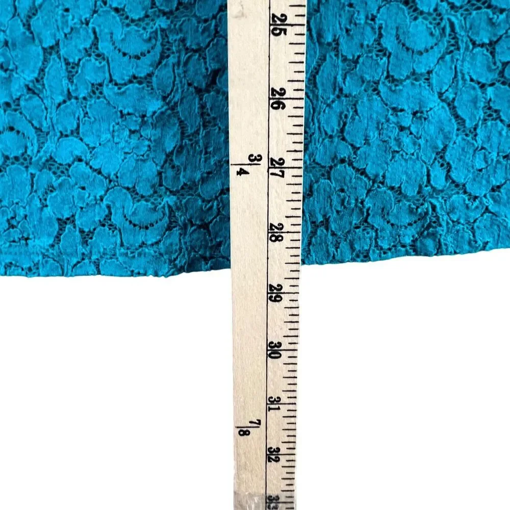 Lane‎ Bryant Tank Top Womens Plus 22-24 Teal Green Floral Lace Feminine Layering - Picture 7 of 8